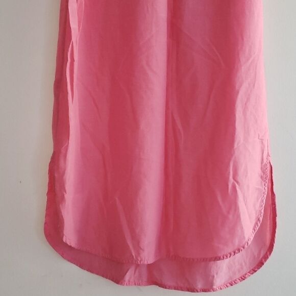 NICOLE Bridger Pink Sleeveless Dress Slow Fashion medium silk and cotton blend - Picture 2 of 5